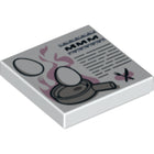 LEGO® los onderdeel Tegel met Motief Wit 3068bpb0976