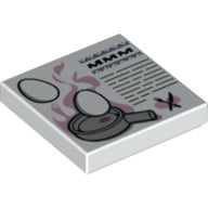 LEGO® los onderdeel Tegel met Motief Wit 3068bpb0976