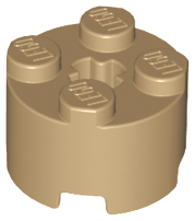 Plaatje in Gallery viewer laden, LEGO® los onderdeel Steen Rond Donker Geelbruin 3941