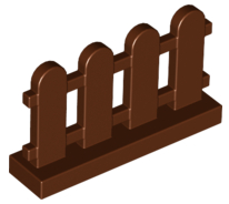 Plaatje in Gallery viewer laden, LEGO® los onderdeel Hek in kleur Roodachtig Bruin 33303