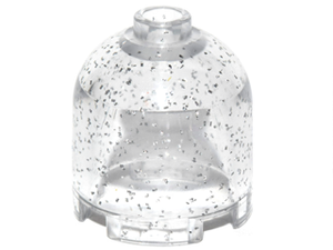 LEGO® los onderdeel Steen Rond Glitter Doorzichtig 30151