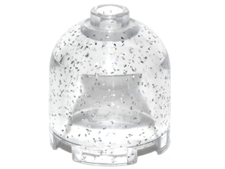 LEGO® los onderdeel Steen Rond Glitter Doorzichtig 30151
