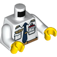 LEGO® los onderdeel Lijf met Motief Wit 973pb2367c01