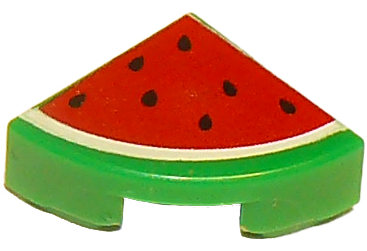 LEGO® los onderdeel Tegel Rond met Motief Groen 25269pb002