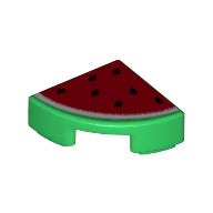 Plaatje in Gallery viewer laden, LEGO® los onderdeel Tegel Rond met Motief Groen 25269pb002