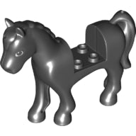 Plaatje in Gallery viewer laden, LEGO® los onderdeel Landdier in kleur Zwart 93083c01pb11