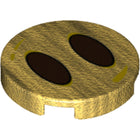 LEGO® onderdeel Tegel Rond met Motief Parel Goud 14769pb108