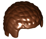 Plaatje in Gallery viewer laden, LEGO® los onderdeel Haar in kleur Roodachtig Bruin 21778