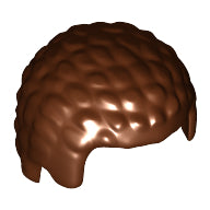 Plaatje in Gallery viewer laden, LEGO® los onderdeel Haar in kleur Roodachtig Bruin 21778
