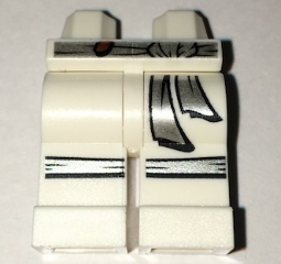 LEGO® los onderdeel Benen met Motief Wit 970c00pb0589
