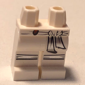 LEGO® los onderdeel Benen met Motief Wit 970c00pb0589