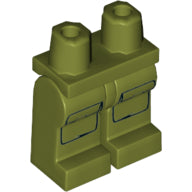 LEGO® los onderdeel Benen met Motief Olijfgroen 970c00pb0566
