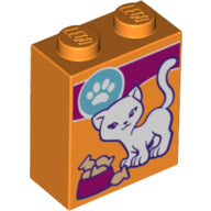 LEGO® los onderdeel Steen met Motief Oranje 3245cpb046