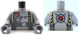 LEGO® los onderdeel Lijf met Motief Zilver 973pb2504c01