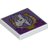 LEGO® los onderdeel Tegel met Motief in kleur Wit 3068pb0992