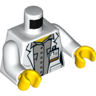 LEGO® los onderdeel Lijf met Motief Wit 973pb2505c01