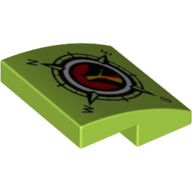 LEGO® onderdeel Dakpan Gebogen met Motief Limoen 15068pb084