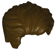 Plaatje in Gallery viewer laden, LEGO® los onderdeel Haar in kleur Donker Bruin 23186