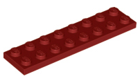 LEGO® los onderdeel Plaat Algemeen in kleur Donkerrood 3034
