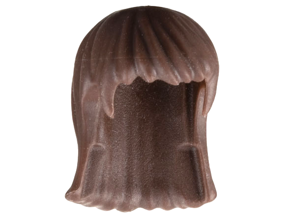 LEGO® los onderdeel Haar in kleur Donker Bruin 92255