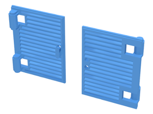 LEGO® onderdeel Venster, Ruit en Luik Medium Blauw 60800a