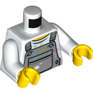 Plaatje in Gallery viewer laden, LEGO® los onderdeel Lijf met Motief Wit 973pb2338c01