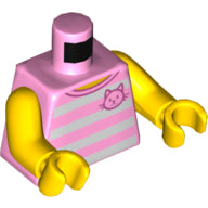 Plaatje in Gallery viewer laden, LEGO® los onderdeel Lijf met Motief Fel Roze 973pb2339c01