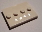 LEGO® onderdeel Tegel Aangepast met Motief Wit 88646pb004