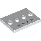 LEGO® onderdeel Tegel Aangepast met Motief Wit 88646pb004
