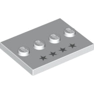 LEGO® onderdeel Tegel Aangepast met Motief Wit 88646pb004