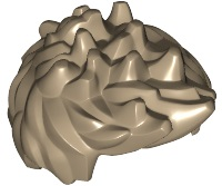 LEGO® los onderdeel Haar in kleur Donker Geelbruin 98385