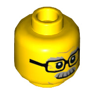 Plaatje in Gallery viewer laden, LEGO® los onderdeel Hoofd in kleur Geel 3626cpb1566