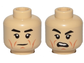 LEGO® los onderdeel Hoofd in kleur Geelbruin 3626pb1706