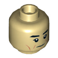 LEGO® los onderdeel Hoofd in kleur Geelbruin 3626pb1706
