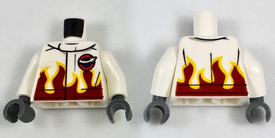 LEGO® los onderdeel Lijf met Motief Wit 973pb2472c01