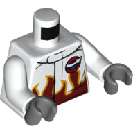 LEGO® los onderdeel Lijf met Motief Wit 973pb2472c01