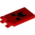 LEGO® onderdeel Tegel Aangepast met Motief Rood 30350bpb040