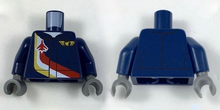Plaatje in Gallery viewer laden, LEGO® los onderdeel Lijf met Motief Donkerblauw 973pb2473c01