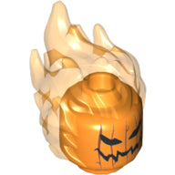 Plaatje in Gallery viewer laden, LEGO® los onderdeel Hoofd Aangepast Oranje 26990pb01