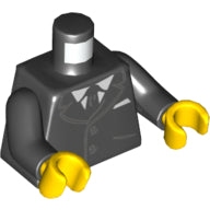 Plaatje in Gallery viewer laden, LEGO® los onderdeel Lijf met Motief Zwart 973pb2251c02