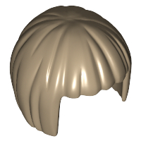 LEGO® los onderdeel Haar in kleur Donker Geelbruin 62711