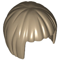 Plaatje in Gallery viewer laden, LEGO® los onderdeel Haar in kleur Donker Geelbruin 62711