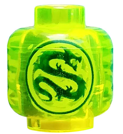 LEGO® los onderdeel Hoofd Doorzichtig Neon Groen 3626pb1660