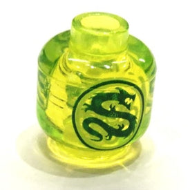 LEGO® los onderdeel Hoofd Doorzichtig Neon Groen 3626pb1660