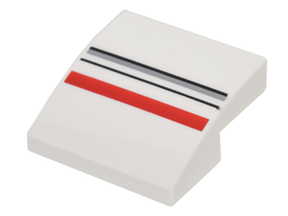 LEGO® los onderdeel Dakpan Gebogen met Motief Wit 15068pb075