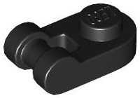 LEGO® los onderdeel Plaat Rond in kleur Zwart 26047