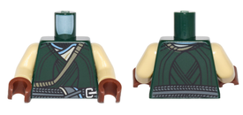 LEGO® los onderdeel Lijf met Motief Donkergroen 973pb2443c01