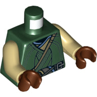 LEGO® los onderdeel Lijf met Motief Donkergroen 973pb2443c01