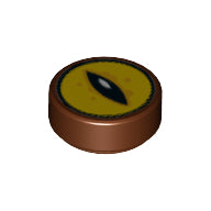 LEGO® Tegel Rond met Motief Roodachtig Bruin 98138pb056