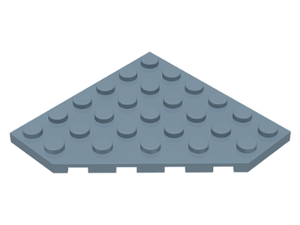 LEGO® los onderdeel Wig Plaat in kleur Zandblauw 6106